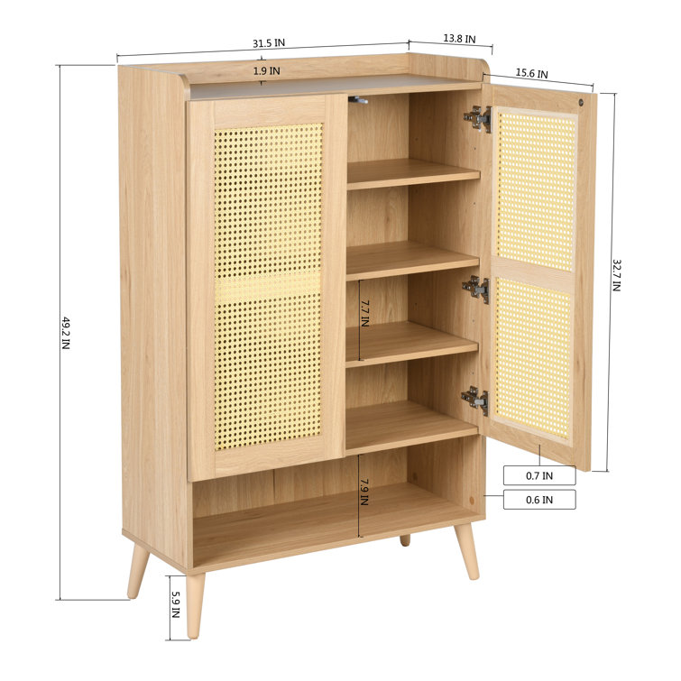 Baxton studio alina medium oak deals 2 door accent storage cabinet